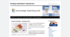 Desktop Screenshot of kredyt-budowlany.info